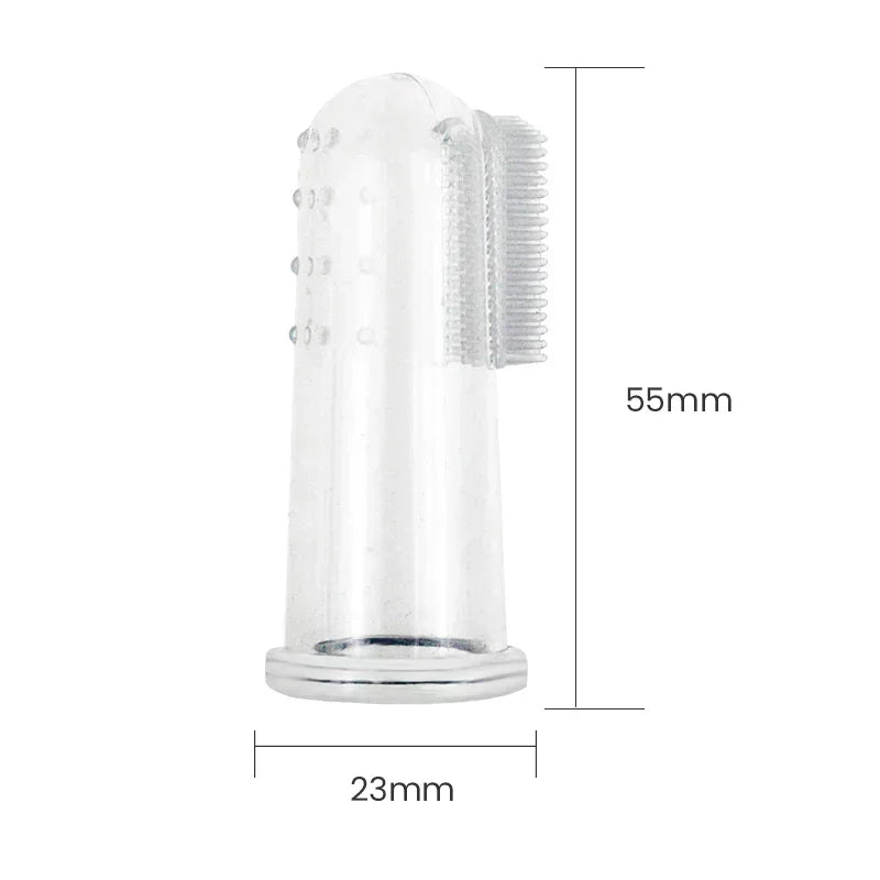 Cepillo Dental de Silicona para Perros y Gatos – Limpieza Suave con el Dedo