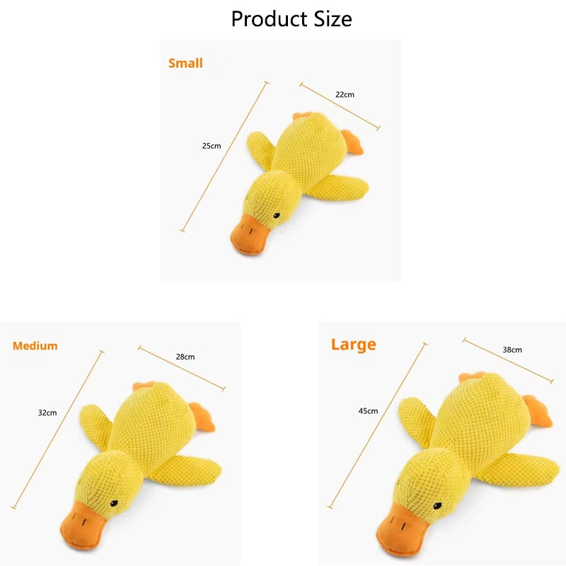 Hot pet Plush Toy Dog Calming Duck Stuffed Duck Toys Chew Toy Durable Squeaky for Puppy Pet Teeth Cleaning Chew Toy Pet Supplie