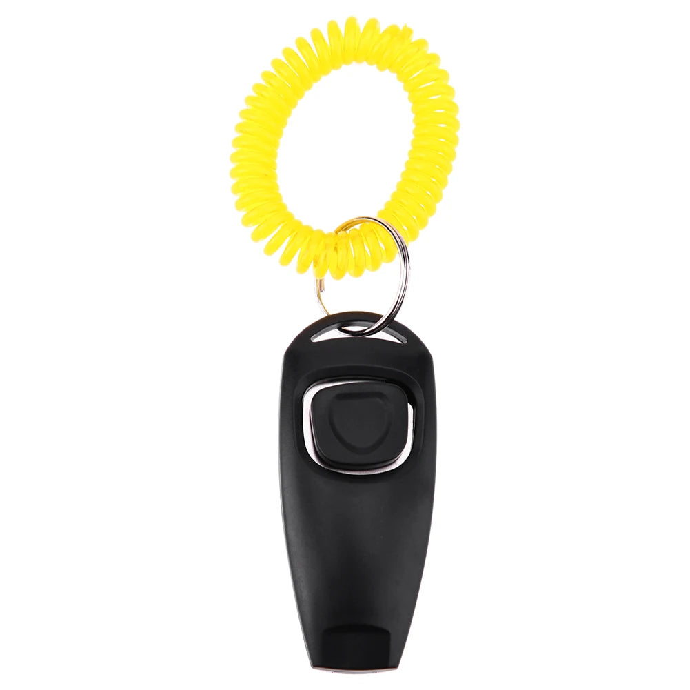 Dog Training Clicker Pet Cat Plastic Dogs Click Trainer Aid Tools Adjustable Wrist Strap Sound Key Chain Dog Trainer