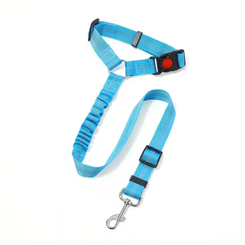 Solid Anti-shock Two-in-one Dog Harness Leash Pet Car Seat Belt with Clip Backseat Safety Belt  Kitten Collar Pet Accessories