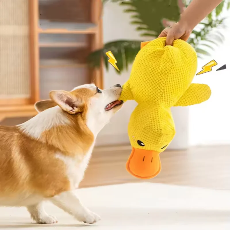 Hot pet Plush Toy Dog Calming Duck Stuffed Duck Toys Chew Toy Durable Squeaky for Puppy Pet Teeth Cleaning Chew Toy Pet Supplie