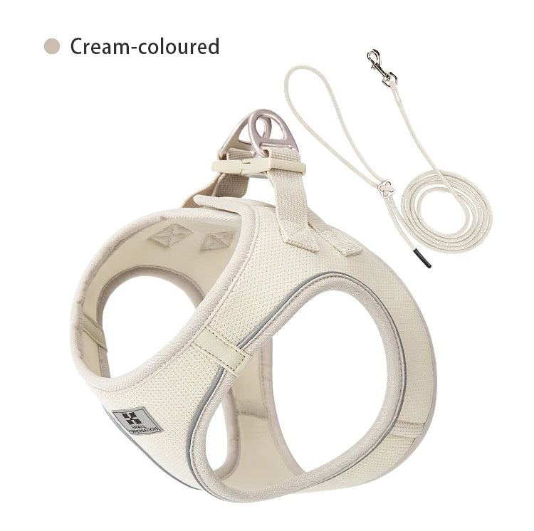 Dog Harness Leash Set for small medium dog Adjustable Reflective Puppy Cat Harness pet Vest Chihuahua Yorkies Outdoor Walking