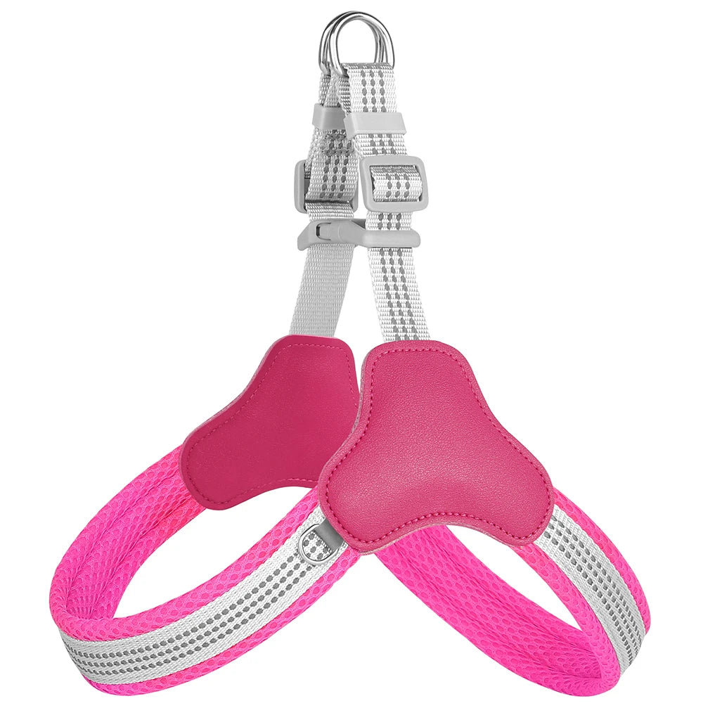 Reflective Nylon Dog Harness Mesh Breathable Pet Puppy Dog Harnesses Adjustable Vest for Small Medium Large Dogs Pug Bulldog