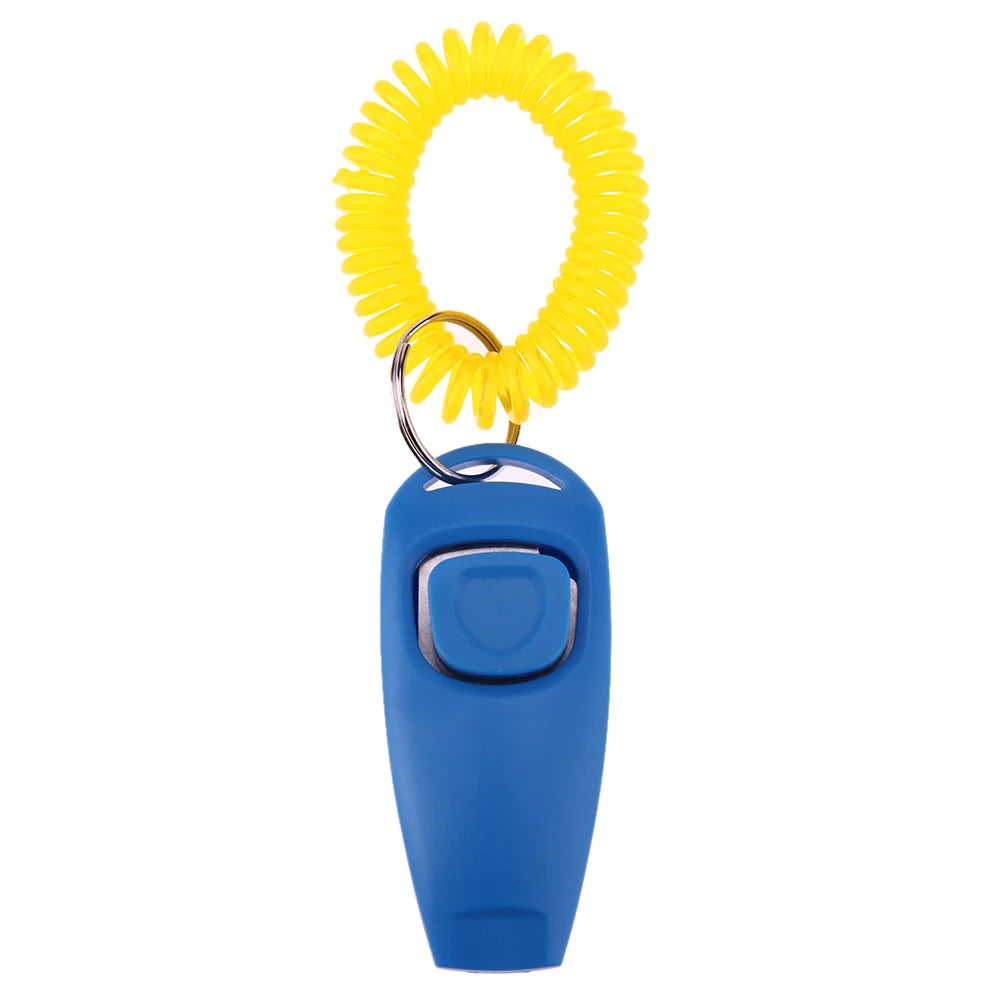 Dog Training Clicker Pet Cat Plastic Dogs Click Trainer Aid Tools Adjustable Wrist Strap Sound Key Chain Dog Trainer