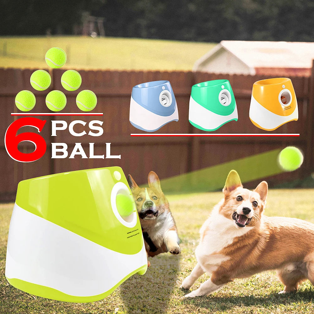 Automatic Dog Tennis Ball Launcher Dogs Chase Toys Automatic Fun