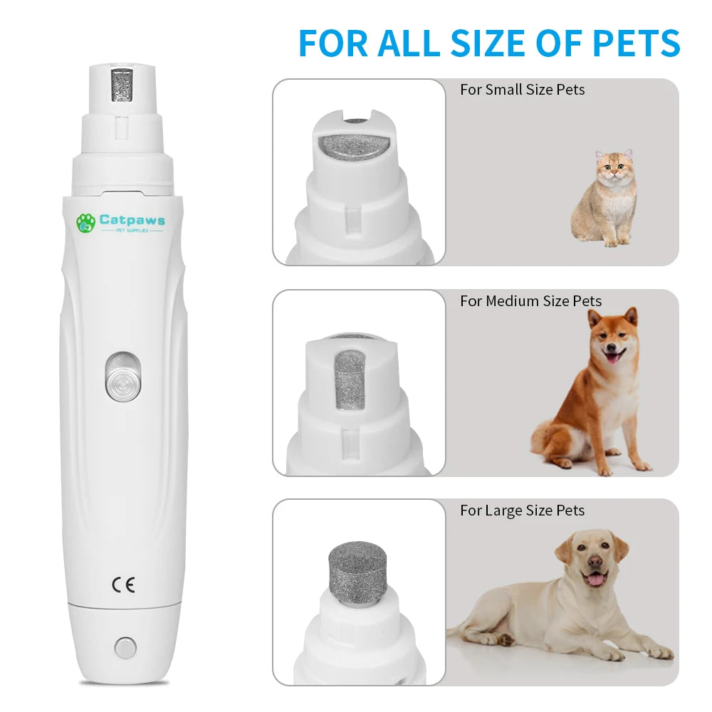 Electric Pet Nail Grinder USB Rechargeable Dog Nail Clippers Elektrische Nail Grinder With Led Light Nail Grooming Trimmer