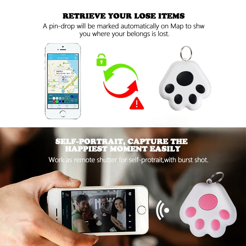 Pet Dog Cat Children's Intelligent Anti Loss Device Bluetooth 5.0 Mobile Phone Two-way Alarm Car Wallet Keychain Accessories