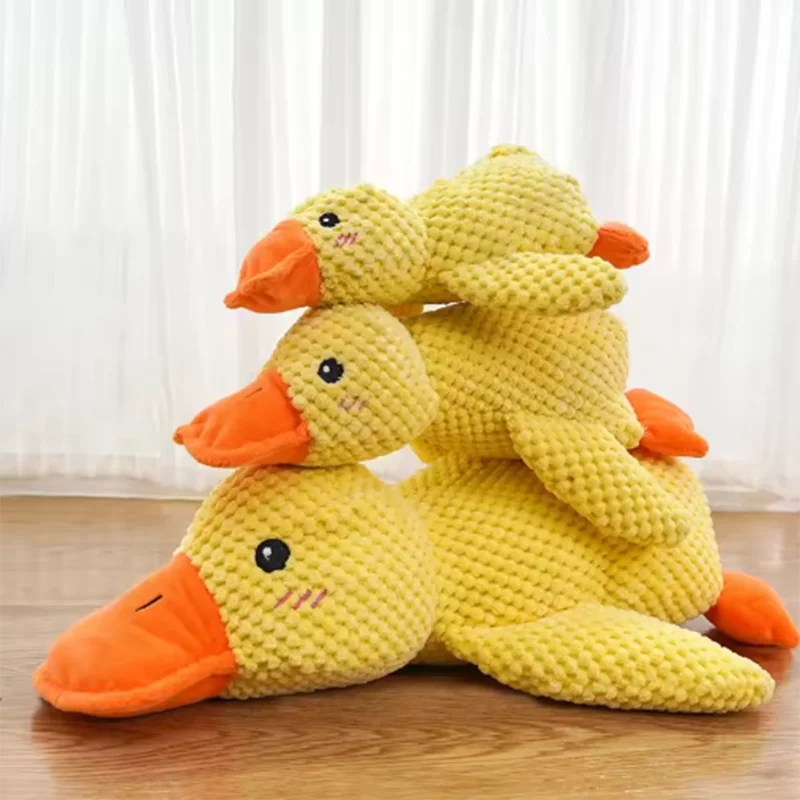 Hot pet Plush Toy Dog Calming Duck Stuffed Duck Toys Chew Toy Durable Squeaky for Puppy Pet Teeth Cleaning Chew Toy Pet Supplie