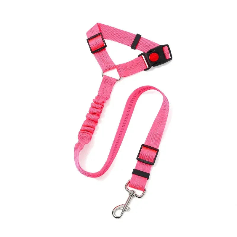 Solid Anti-shock Two-in-one Dog Harness Leash Pet Car Seat Belt with Clip Backseat Safety Belt  Kitten Collar Pet Accessories