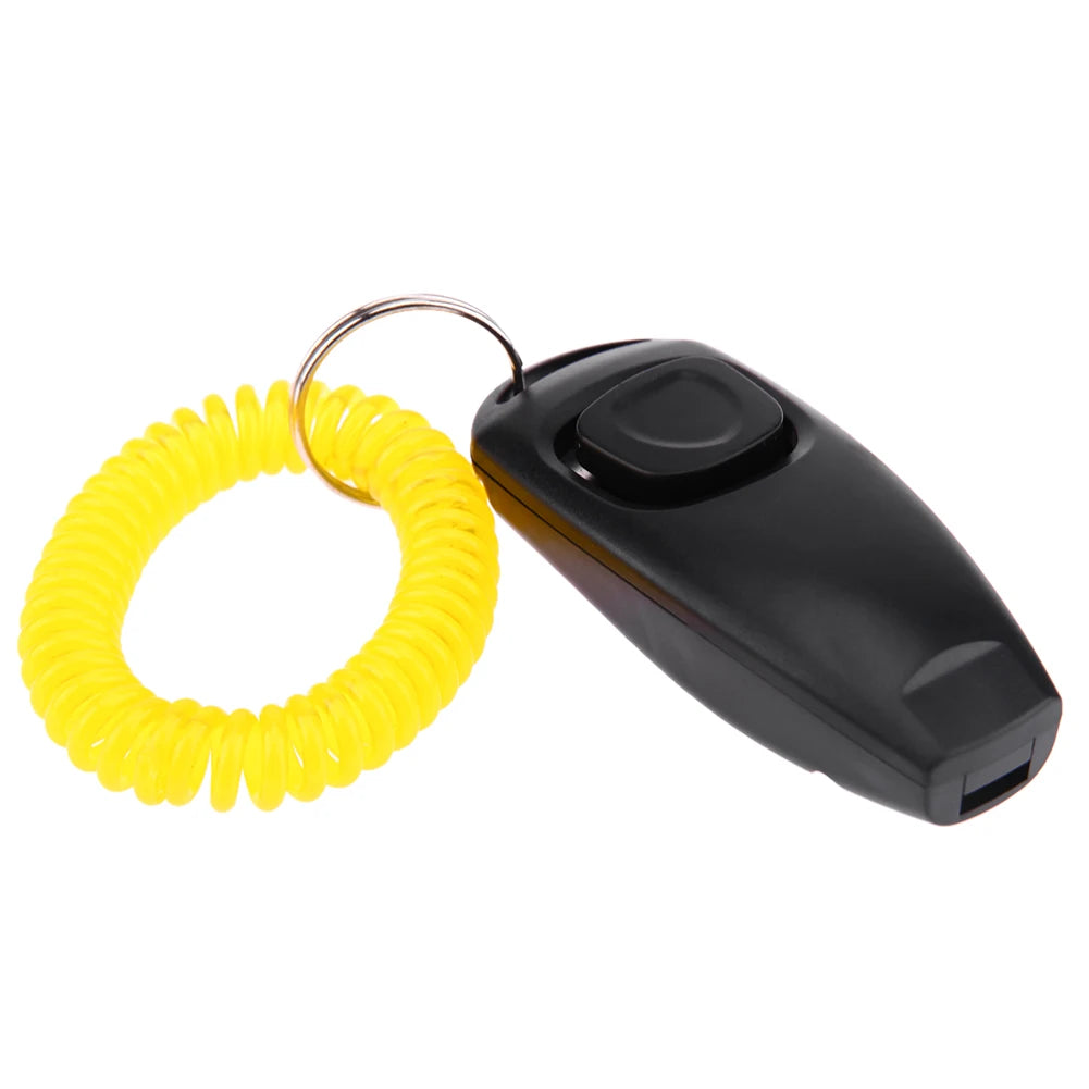 Dog Training Clicker Pet Cat Plastic Dogs Click Trainer Aid Tools Adjustable Wrist Strap Sound Key Chain Dog Trainer