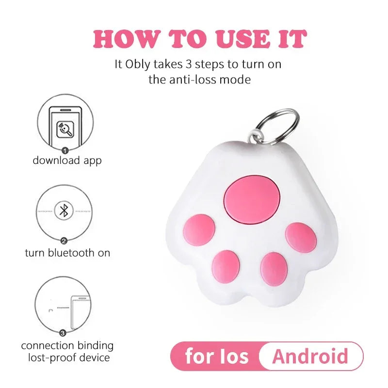 Pet Dog Cat Children's Intelligent Anti Loss Device Bluetooth 5.0 Mobile Phone Two-way Alarm Car Wallet Keychain Accessories