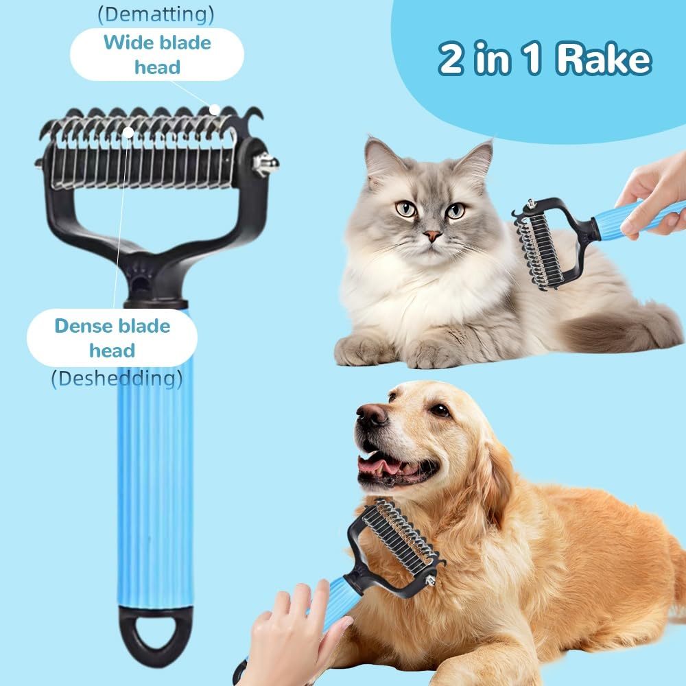 Peine Mejorado para Perros y Gatos – Elimina Pelo Suelto, Enredos y Polvo!